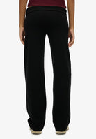 Superdry Ladies Athletic Essentials Fold Over Jogger-Black BLACK side view