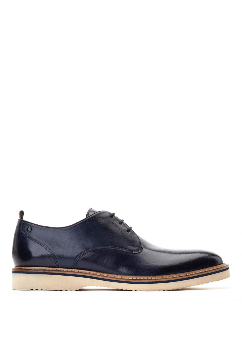 Men's Woody Navy Derby Shoe-Right Side View