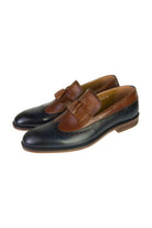 BENETTI Phillip Tan & Navy Loafer Tan Navy front view