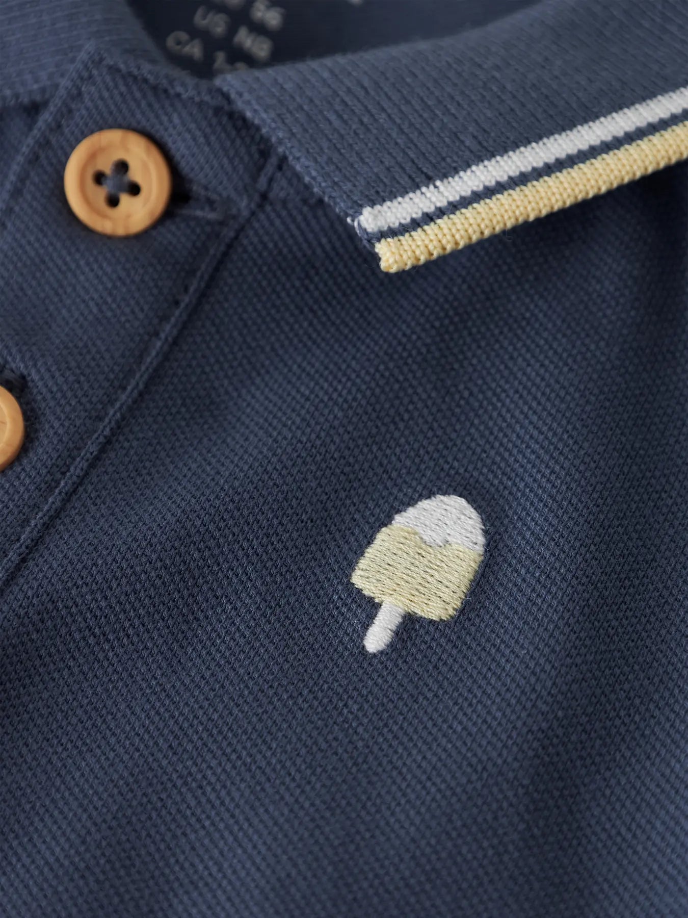 Boy's Jarl Short Sleeve Polo Top-Collar View