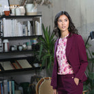 RANT & RAVE LADIES Yolanda Cranberry Blazer Cranberry front view