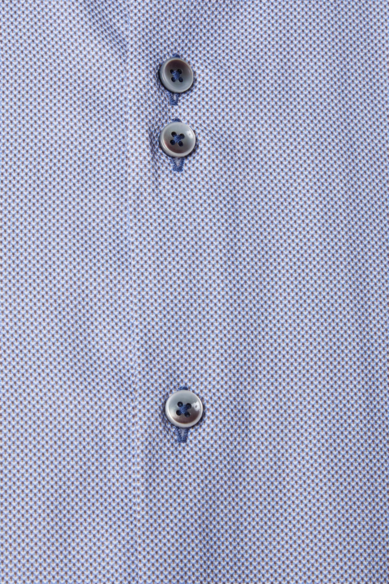 Yang Long Sleeve Coffee Shirt -Button detail