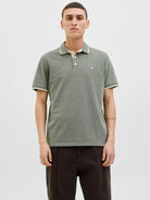 JACK & JONES Paulos Duffle Bag Green Short Sleeve Polo Duffel Bag front view