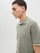 JACK & JONES Paulos Duffle Bag Green Short Sleeve Polo Duffel Bag back view