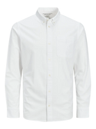 JACK JONES PREMIUM Brook Oxford Long Sleeve White Shirt White side view