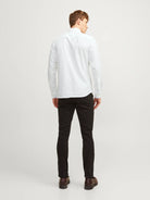 JACK JONES PREMIUM Brook Oxford Long Sleeve White Shirt White back view