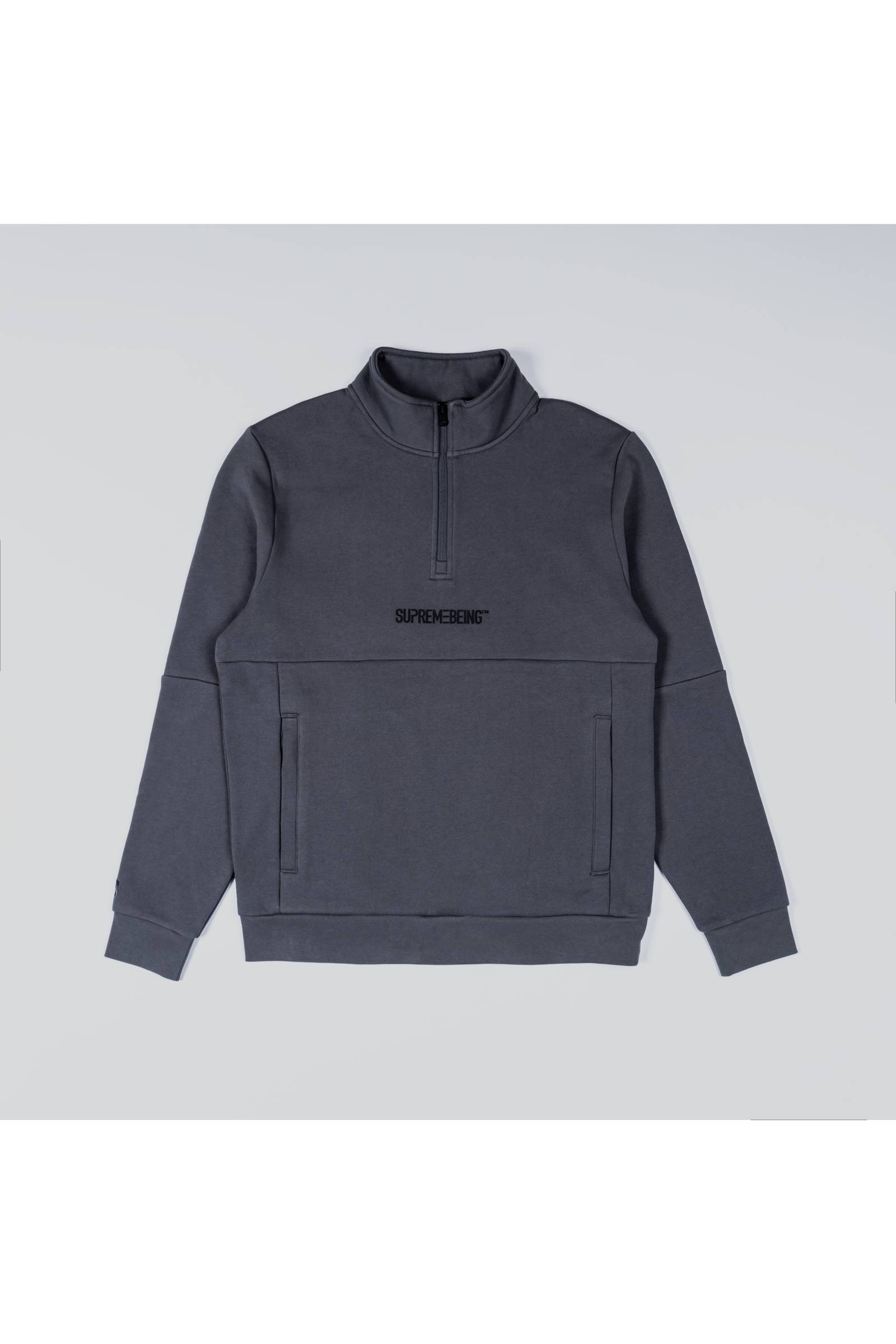 Generation Dark Grey Zip Sweat-Flat front view