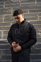 Supreme Being Tecnica Half Zip Black Black detail view