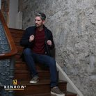 Kenrow Menswear Zach Navy Jacket Navy model front view