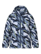 NAME IT Max Padded All Over Print Jacket in Oceana front view