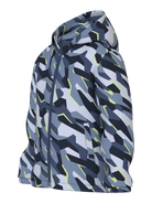 NAME IT Max Padded All Over Print Jacket in Oceana angled side view