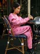 NAME IT Girls Limonna Sweatshirt in Flowering Ginger lifestyle model view