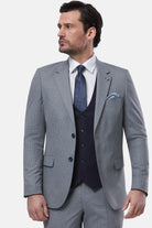 BENETTI Zagreb Silver 3 Piece Suit SILVER detail view