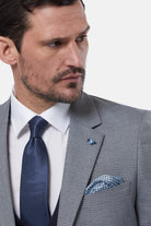 BENETTI Zagreb Silver 3 Piece Suit SILVER back view