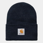 Carhartt WIP Acrylic Watch Hat-Dark Navy Heather Dark Navy Heather model front view
