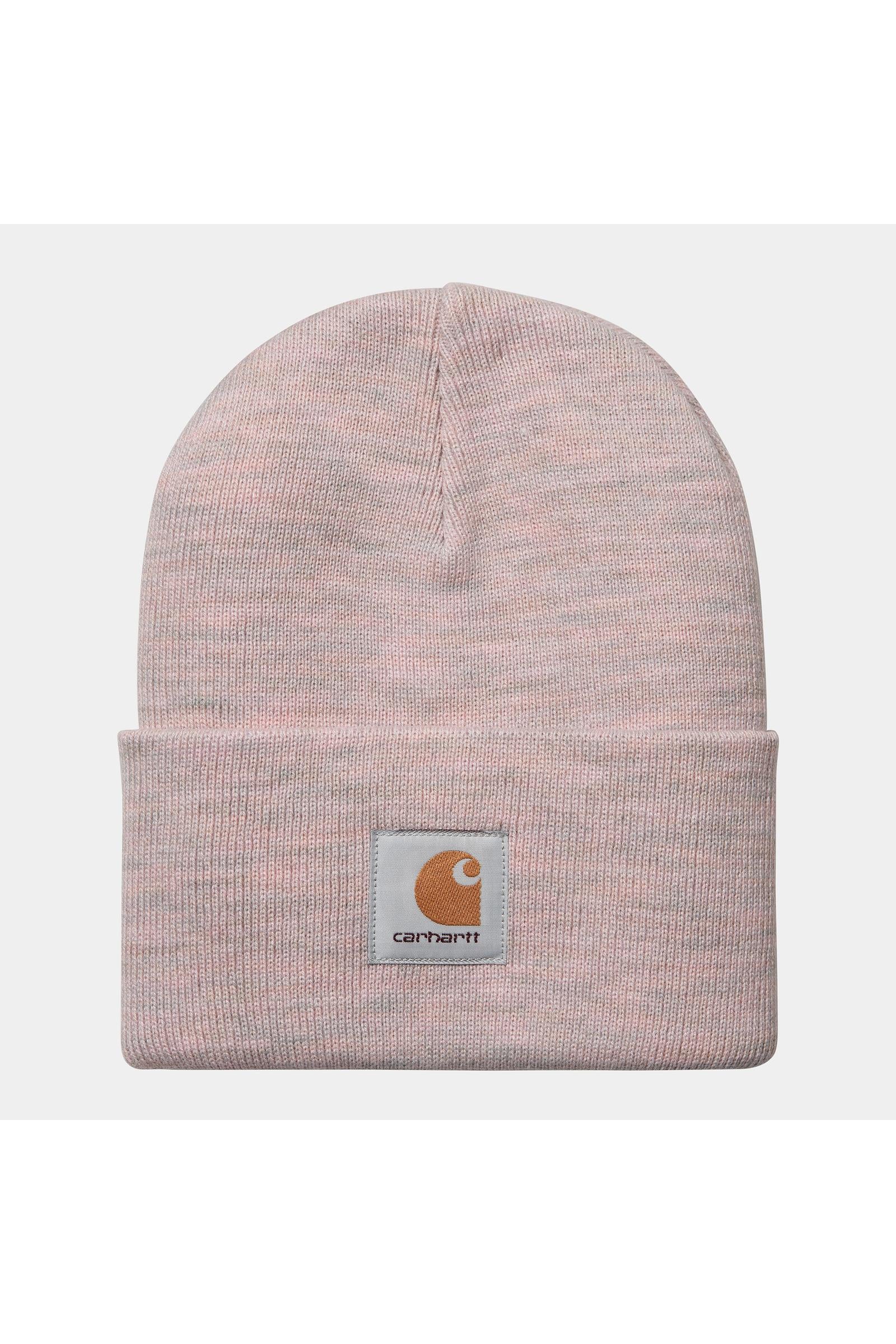 Carhartt WIP Acrylic Watch Hat-Glassy Pink Heather Glassy Pink Heather front view