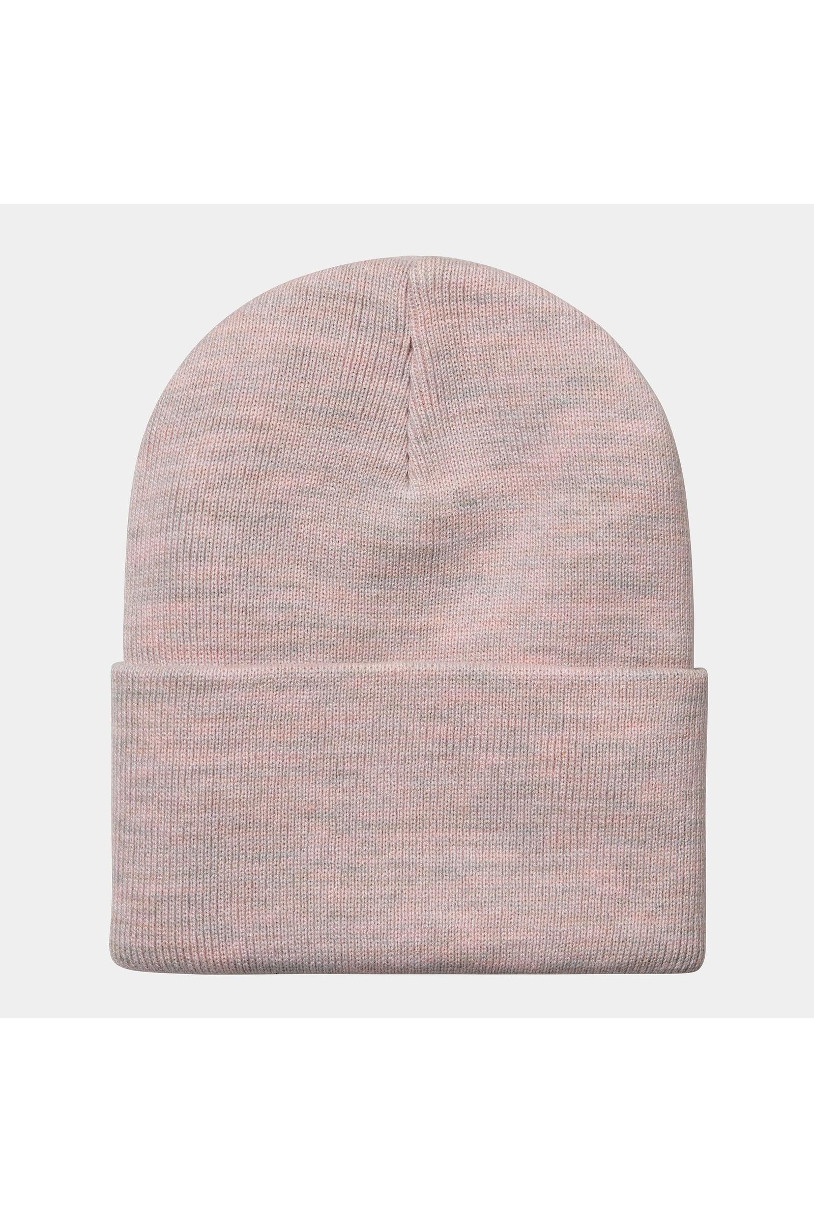Carhartt WIP Acrylic Watch Hat-Glassy Pink Heather Glassy Pink Heather model front view