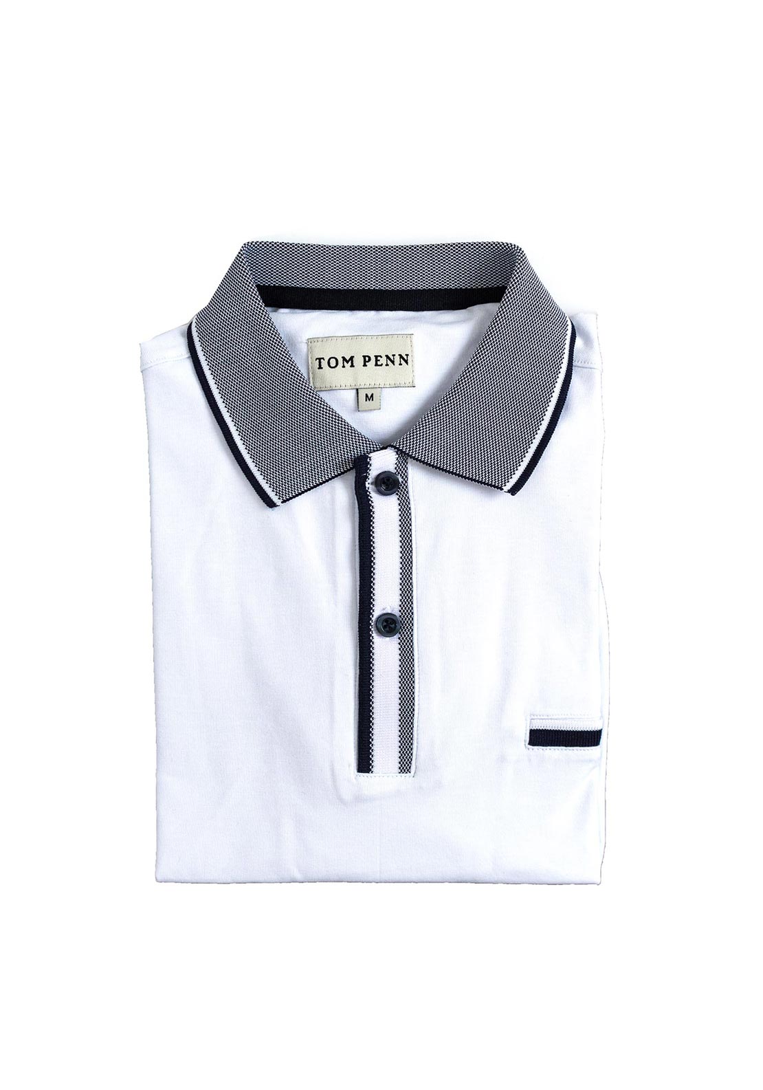 Tom Penn White Polo Shirt-TPP905