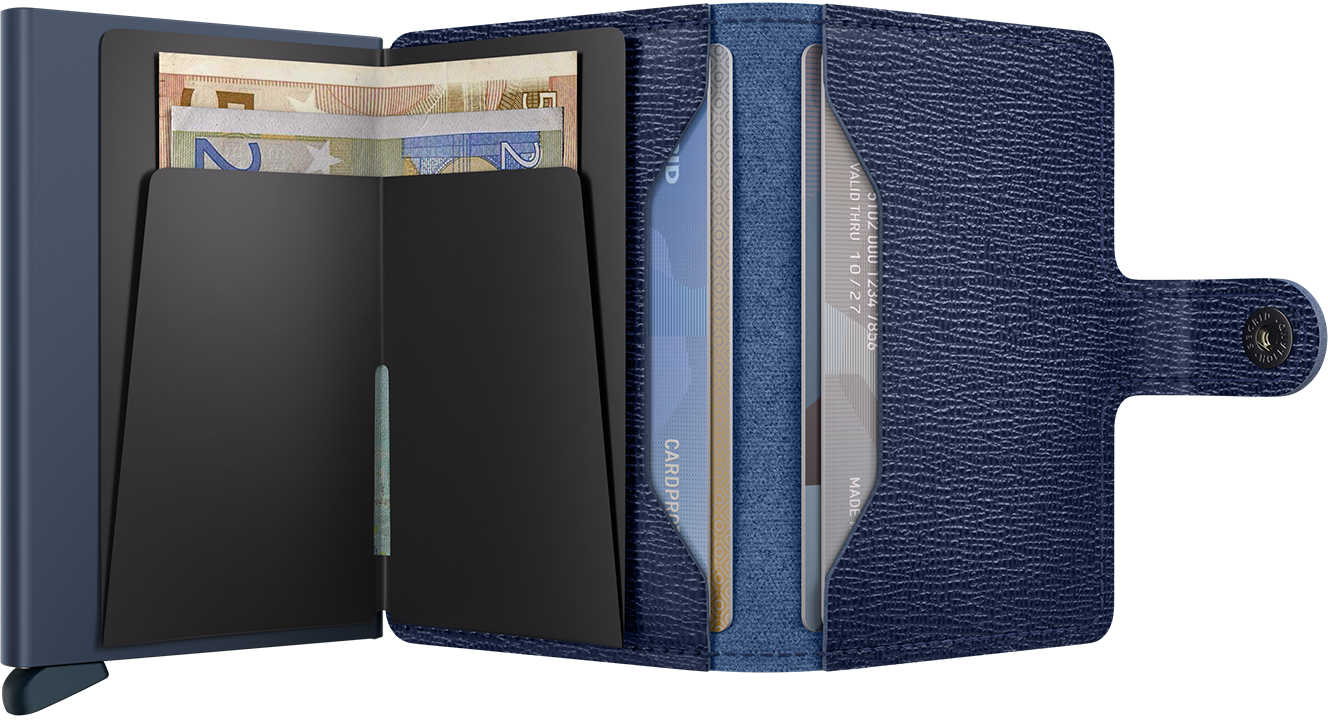 Secrid Crisple Navy Miniwallet-Inside note holder view