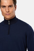 BENETTI Borrow 1/4 Zip Knitwear - Navy Navy detail view