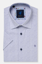 BENETTI Kyle Blue Short Sleeve Shirt Blue front view