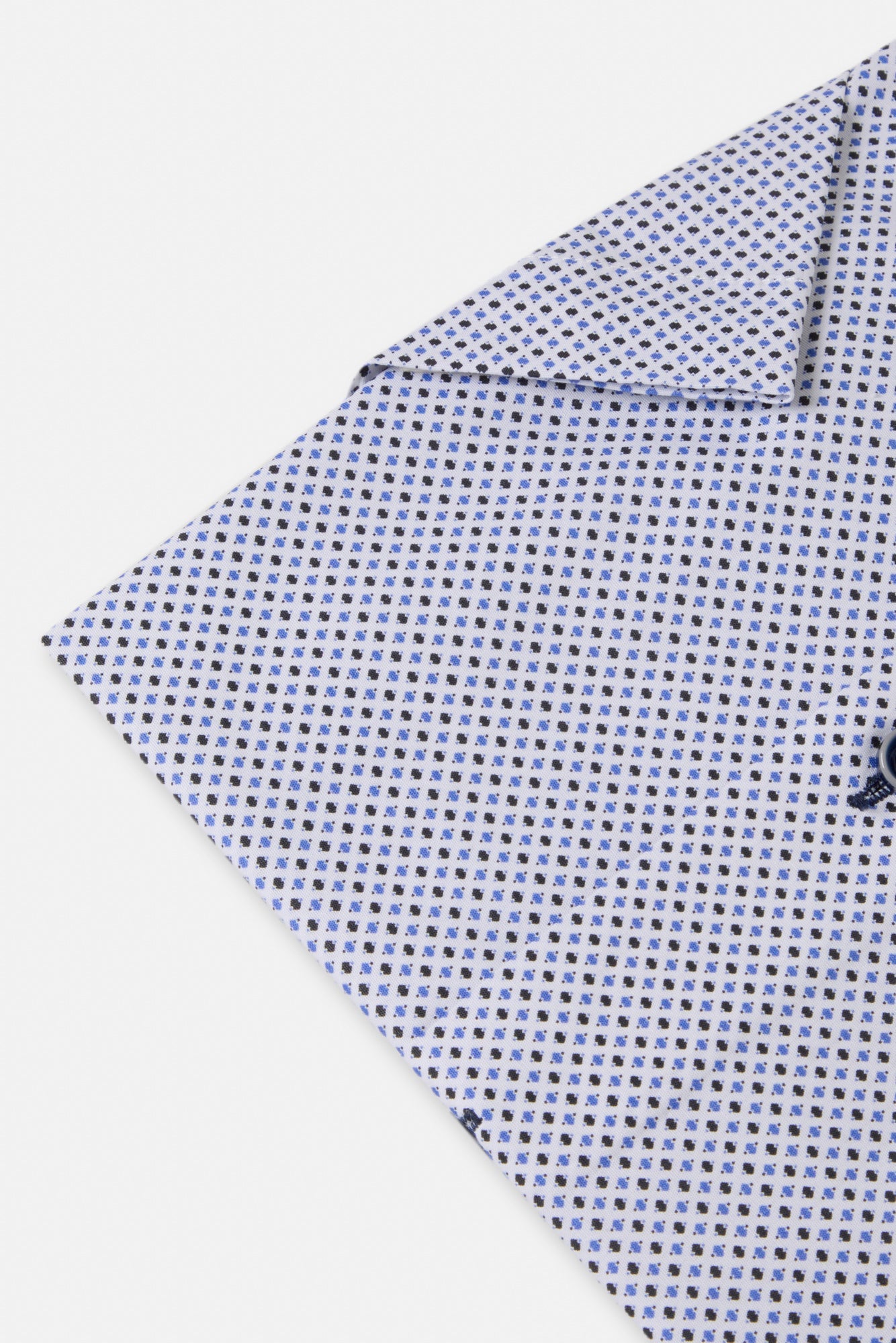 BENETTI Finn Short Sleeve Blue Shirt BLUE model front view