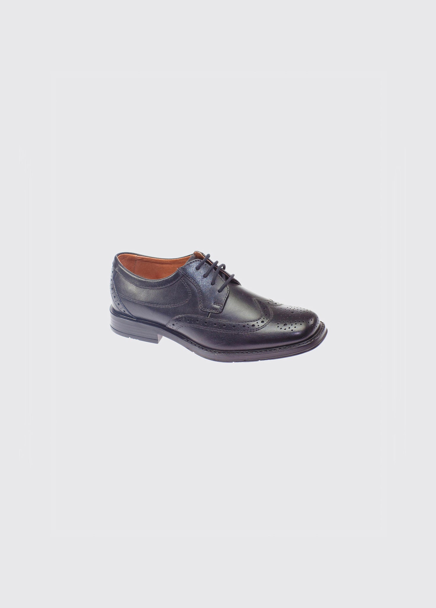 Dubarry Kids Greyson Black Boys Shoes Black front view