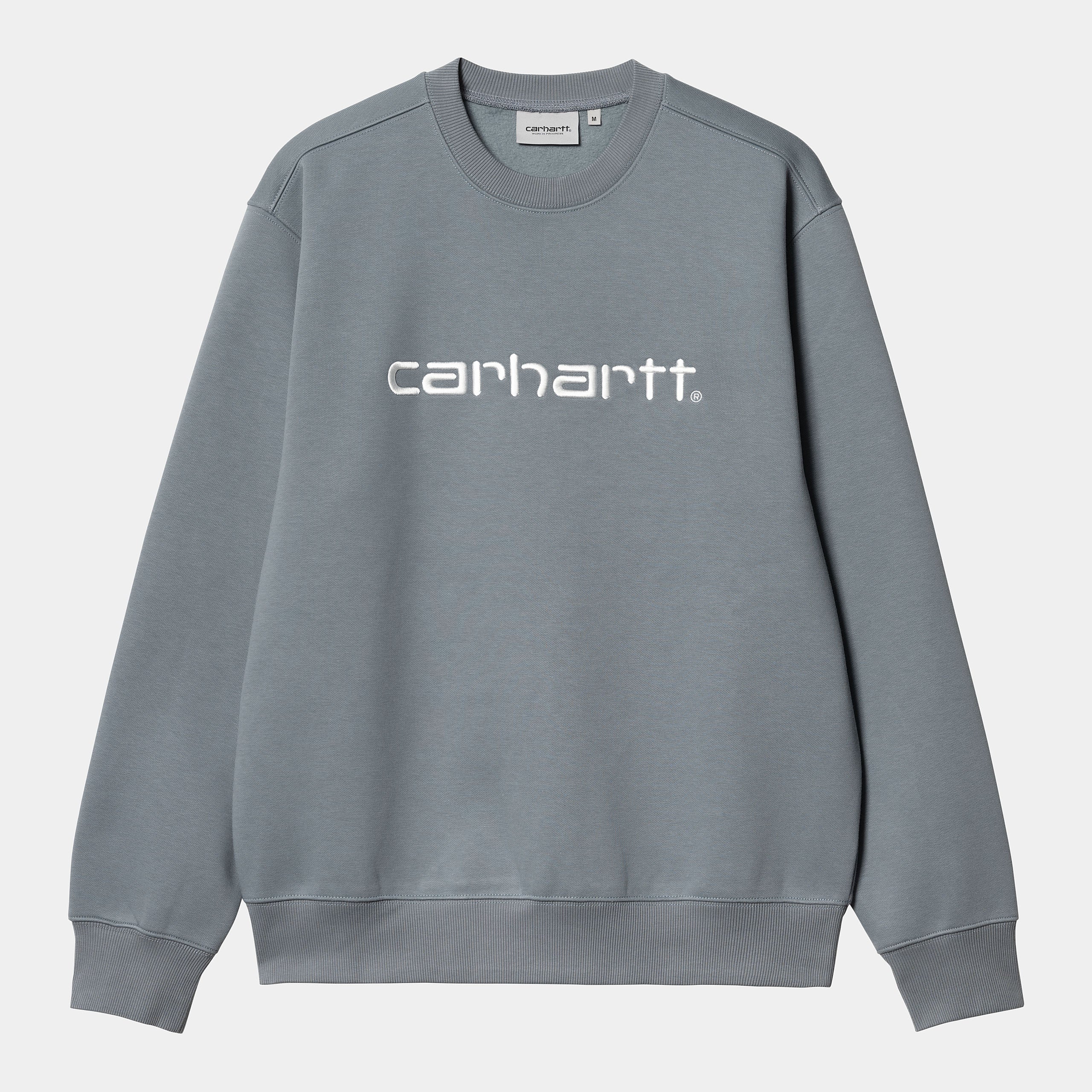 Ladies Carhartt Sweat-Dove Grey / Wax-Front View