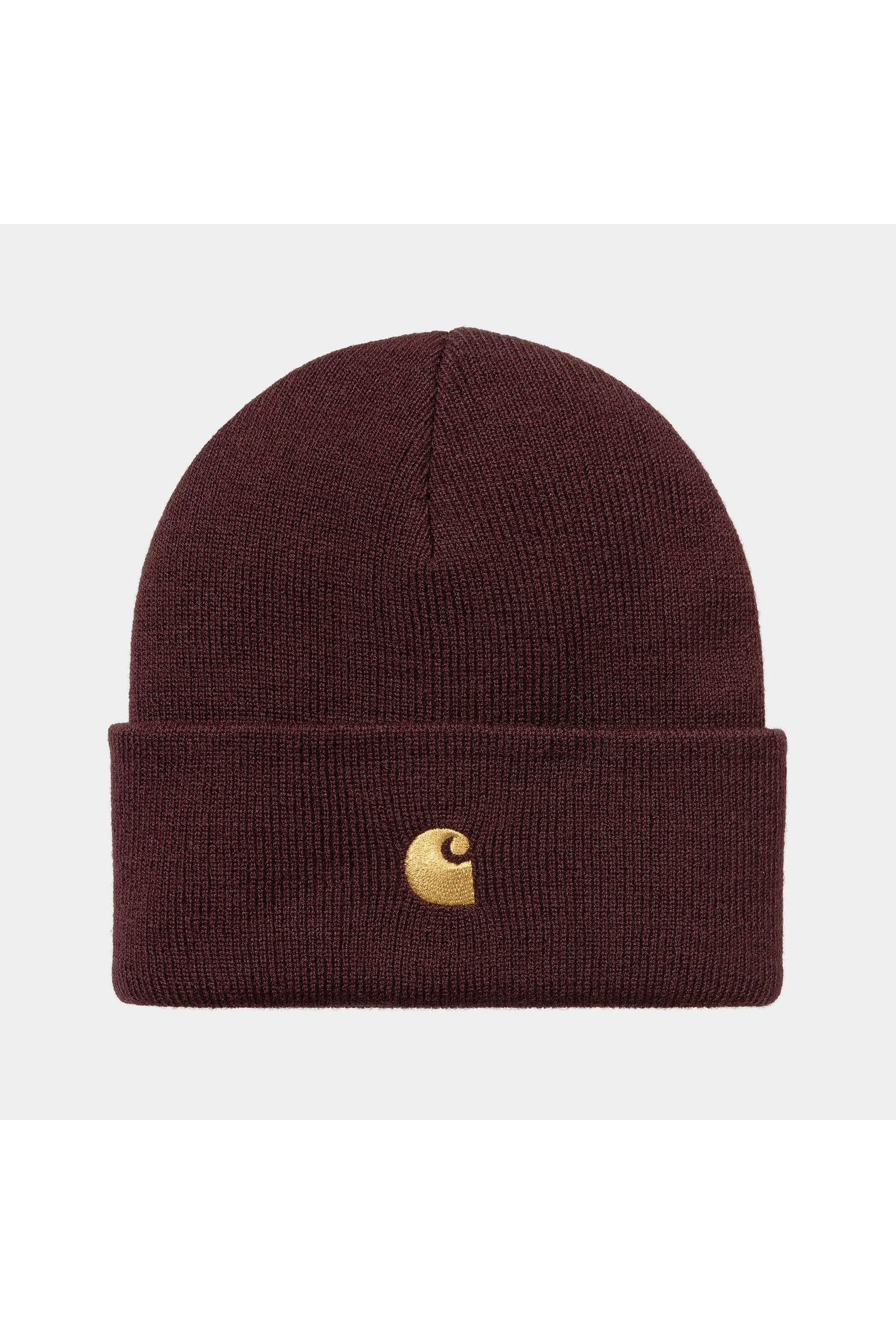 Chase Beanie-Amarone / Gold-Front View