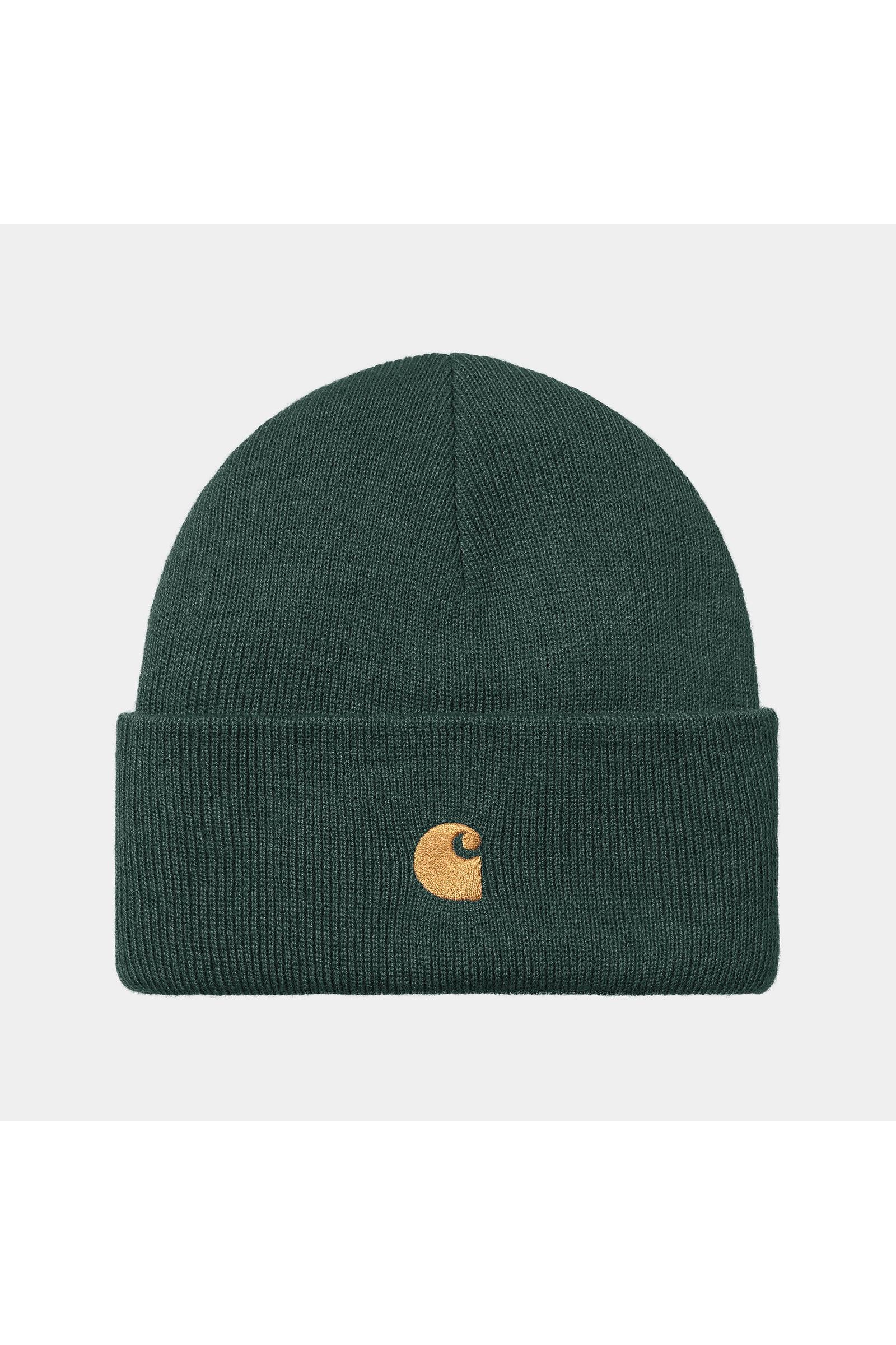 Carhartt WIP Chase Beanie-Discovery Green / Gold Discovery Green / Gold front view