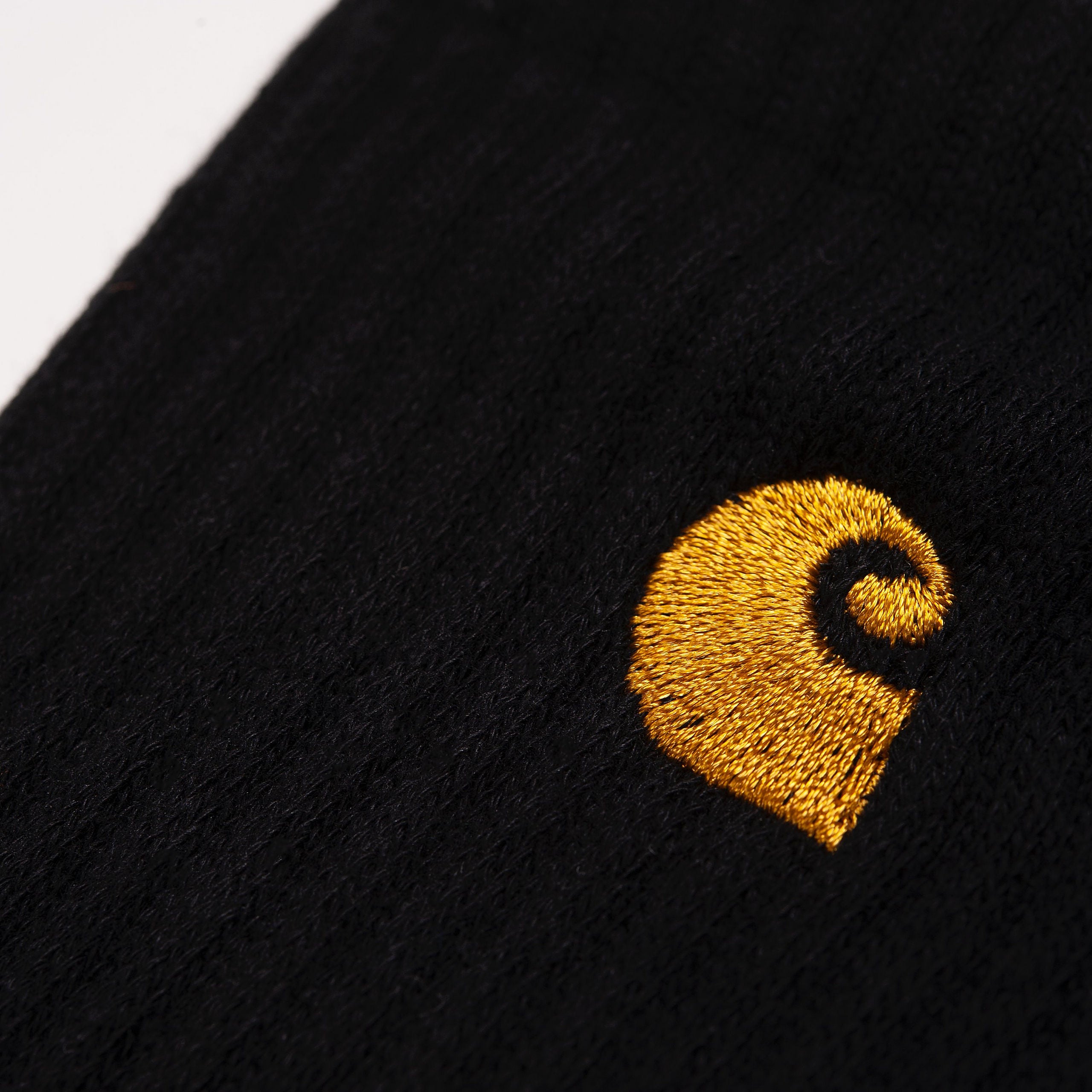 Men's Chase Socks-Black / Gold-Logo View