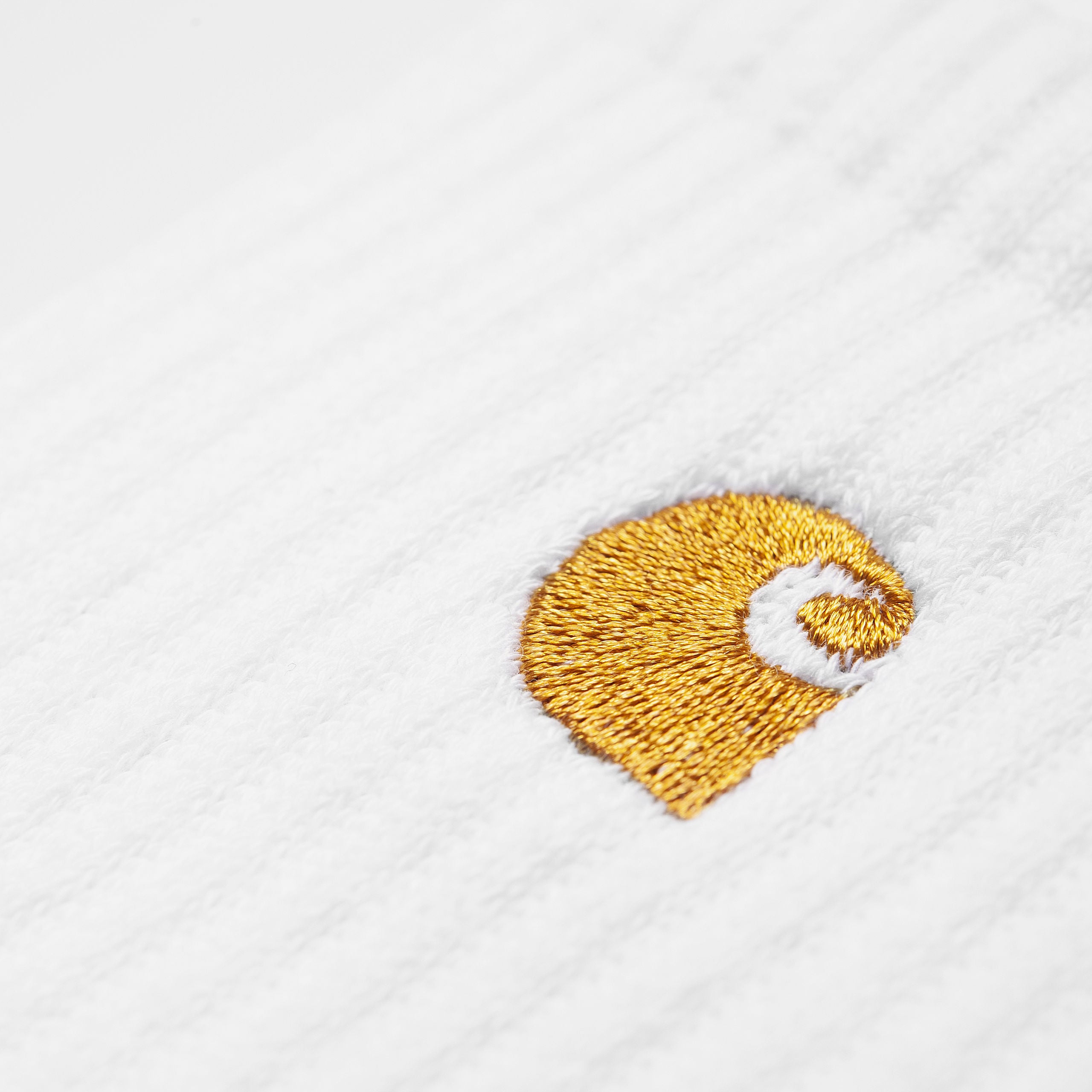Men's Chase Socks-White / Gold-Logo View