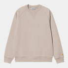 Carhartt WIP Chase Sweat-Dusky Beige / Gold Dusky Beige / Gold front view