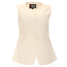 RANT & RAVE LADIES Melody Off White Waistcoat OFF WHITE back view