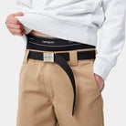 Carhartt WIP Cotton Trunks-Black + Black Black + Black model front view