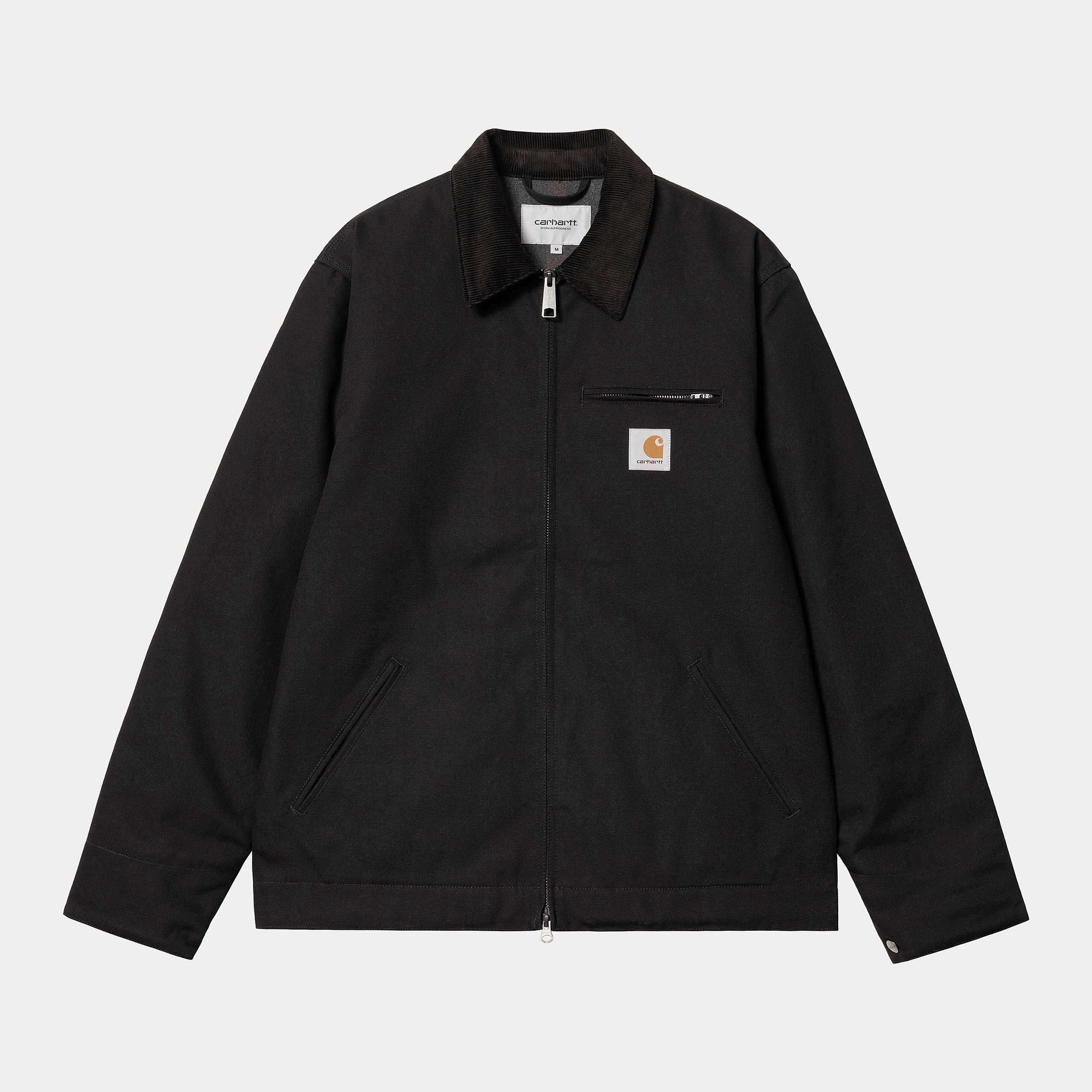 Carhartt WIP Detroit Jacket-Black / Black Black / Black flat front view