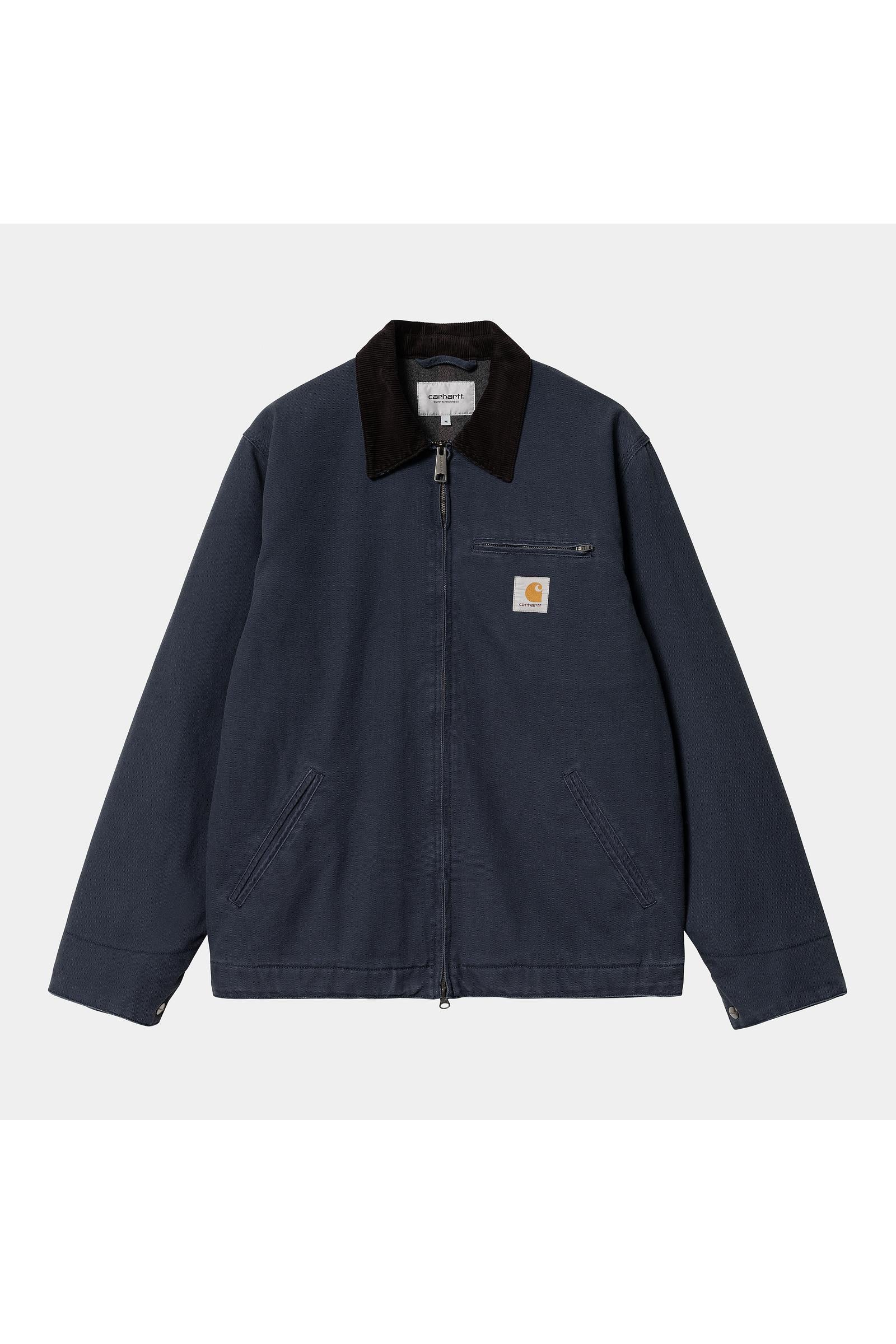 Carhartt WIP Detroit Blue / Black Heavy Stone Wash Jacket Blue / Black front view
