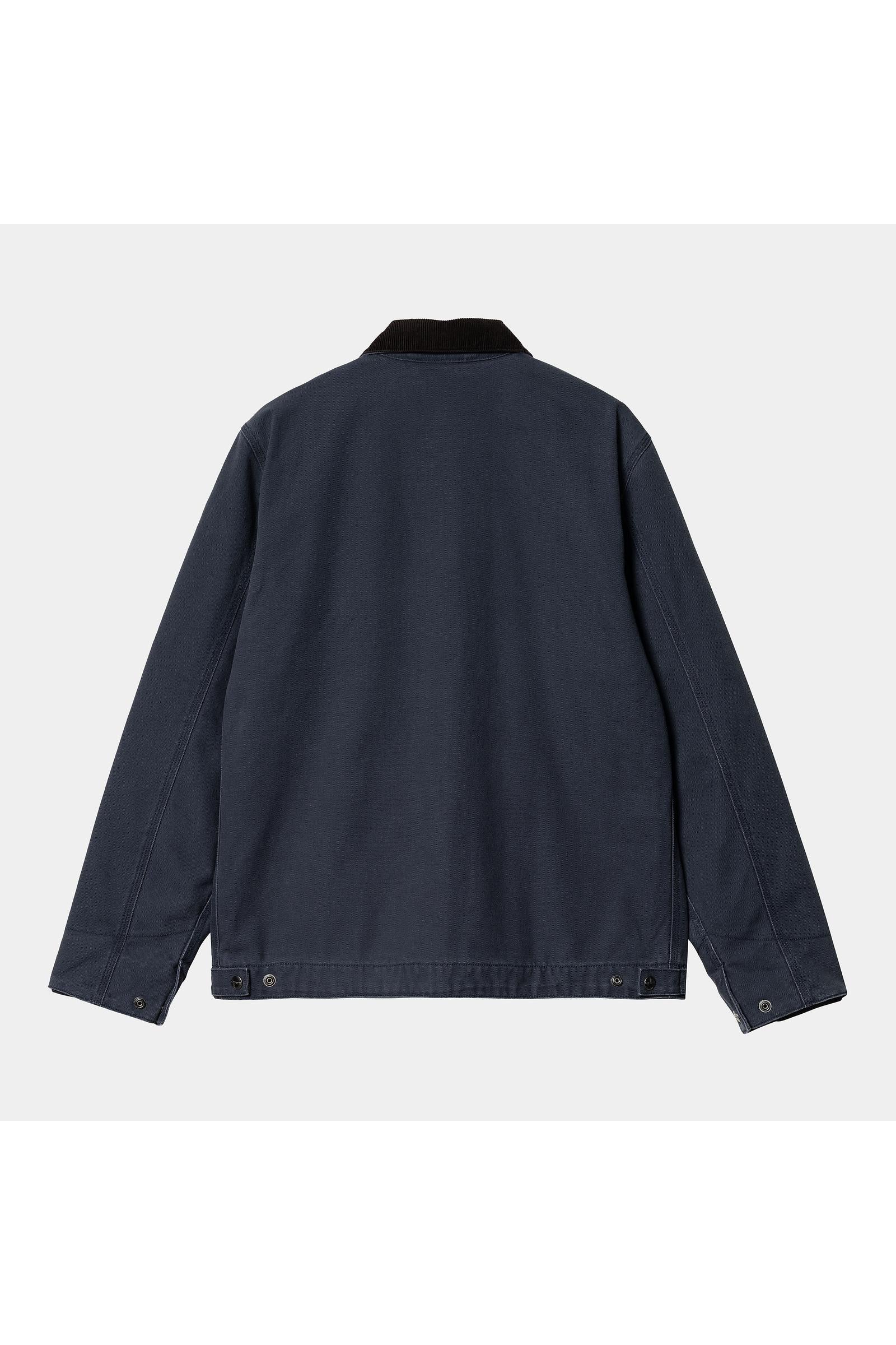 Carhartt WIP Detroit Blue / Black Heavy Stone Wash Jacket Blue / Black model front view