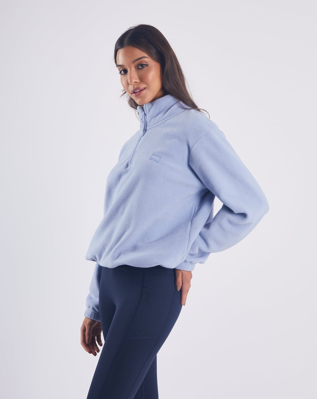 Birdie Half Zip Dusky Blue Polar Fleece