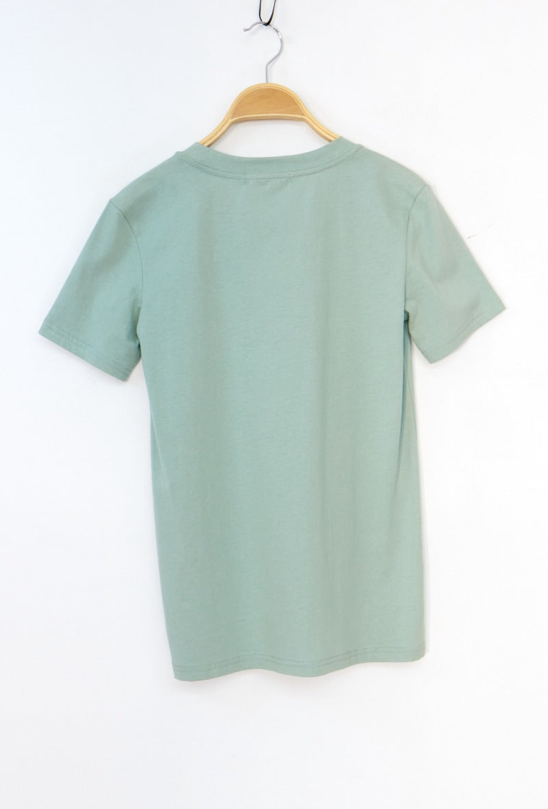 Ladies Basic Plain T-Shirt - Wasabi-Back View