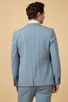 MARC DARCY Bromley Sky Blazer Sky back view