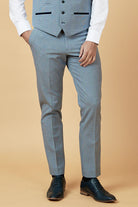 MARC DARCY Bromley Sky Trousers Sky front view