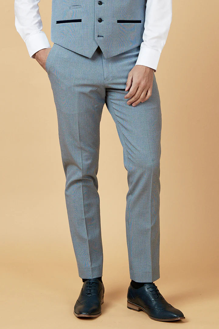 MARC DARCY Bromley Sky Trousers Sky front view