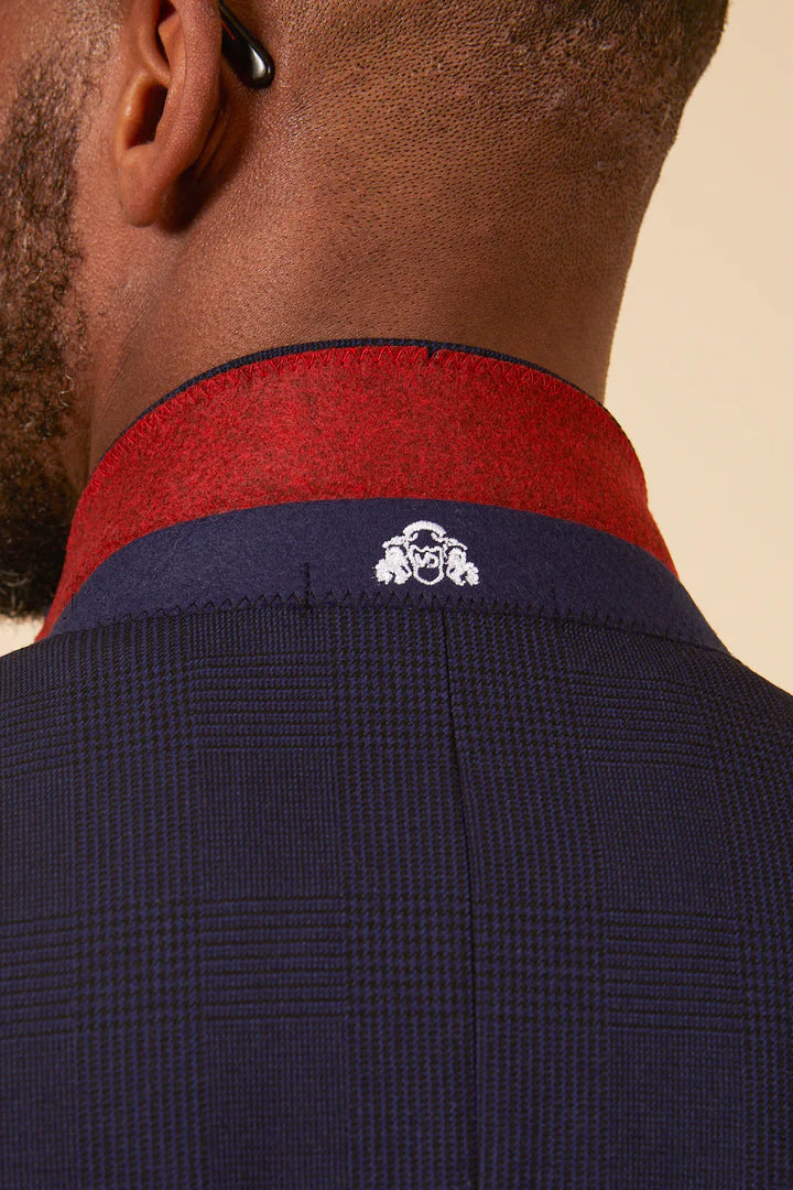 MARC DARCY Bromley Navy Blazer Navy back view