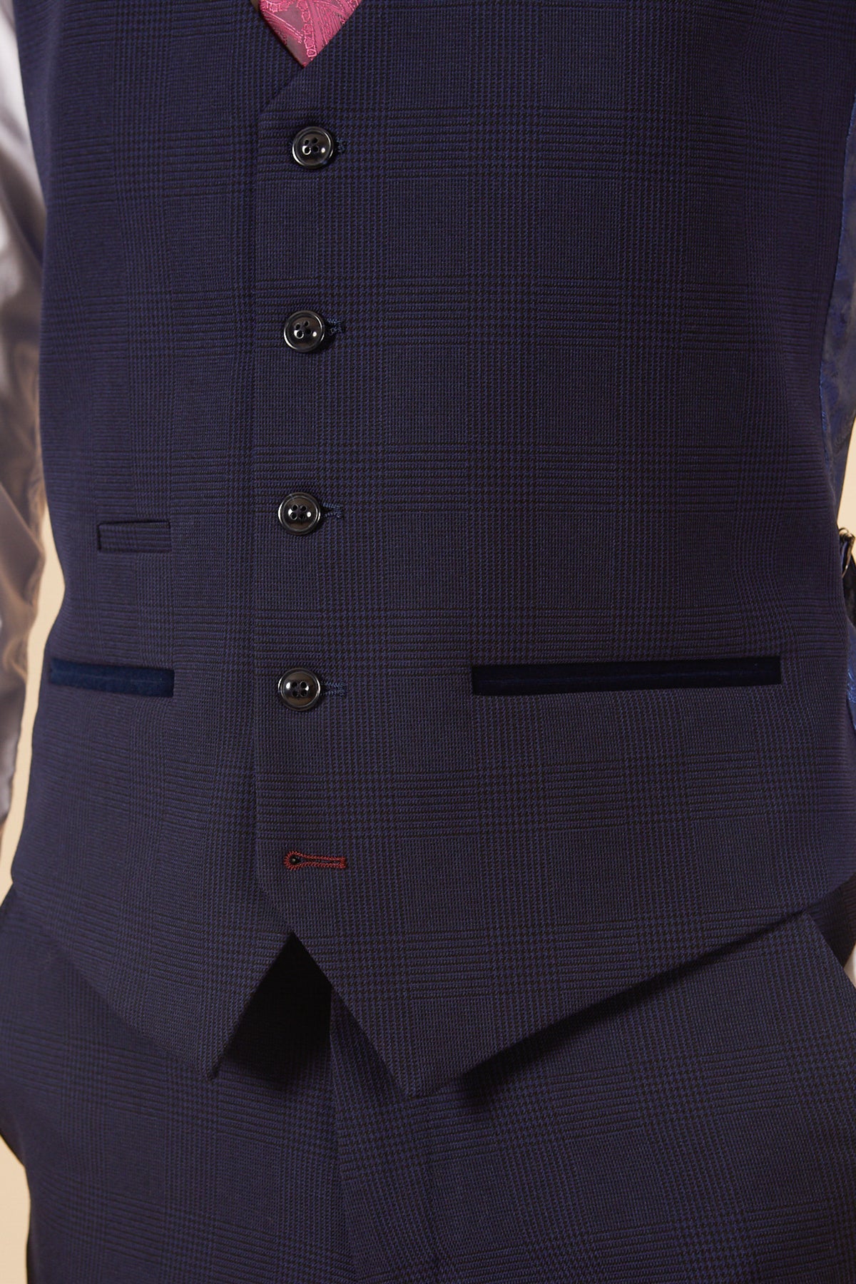 MARC DARCY Bromley Navy Waistcoat Navy detail view