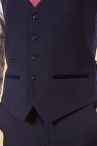 MARC DARCY Bromley Navy Waistcoat Navy detail view