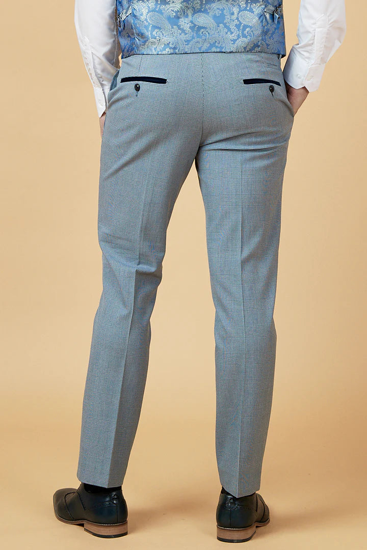 Men's Bromley Sky Trousers-Back VIew