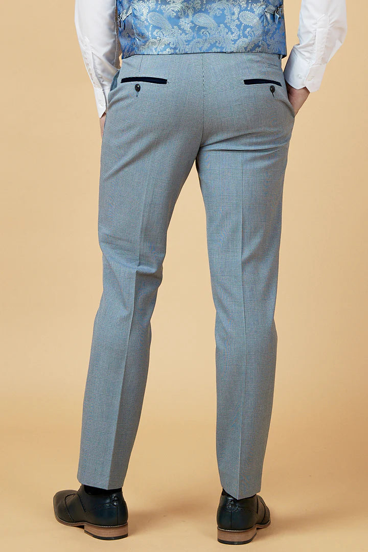 MARC DARCY Bromley Sky Trousers Sky model front view