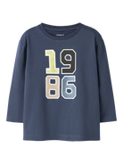 NAME IT Karnis Long Sleeve Top Vintage Indigo model front view