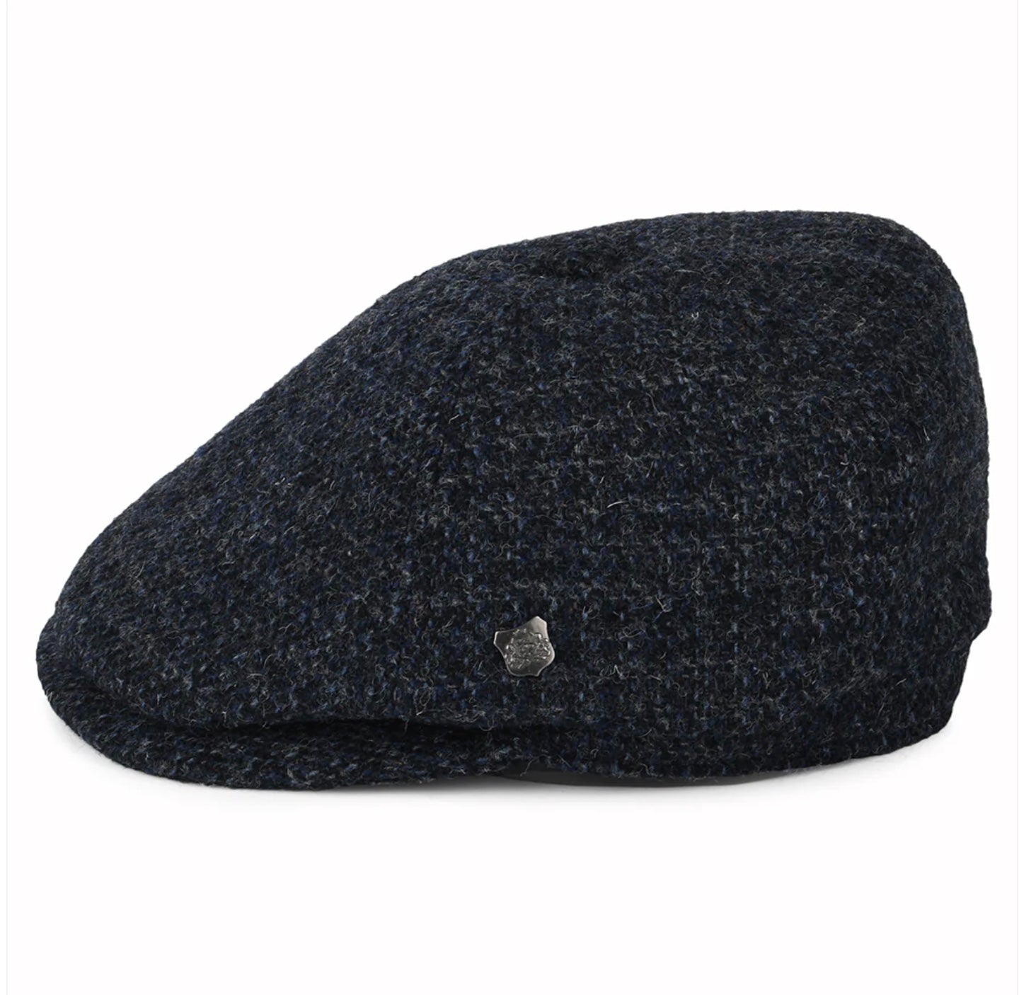 Failsworth Hudson Harris Tweed navy blue cap side view